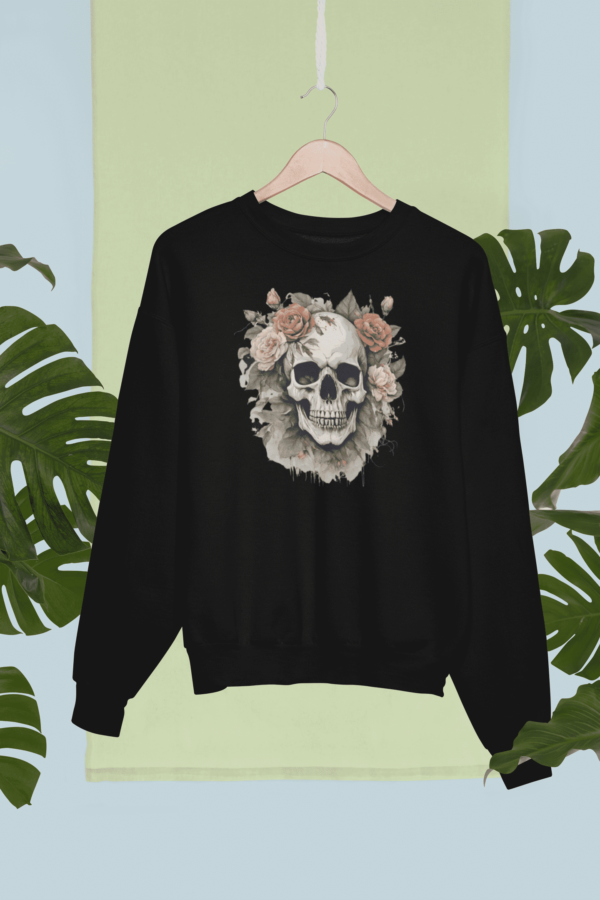 skull blossom sweatshirt