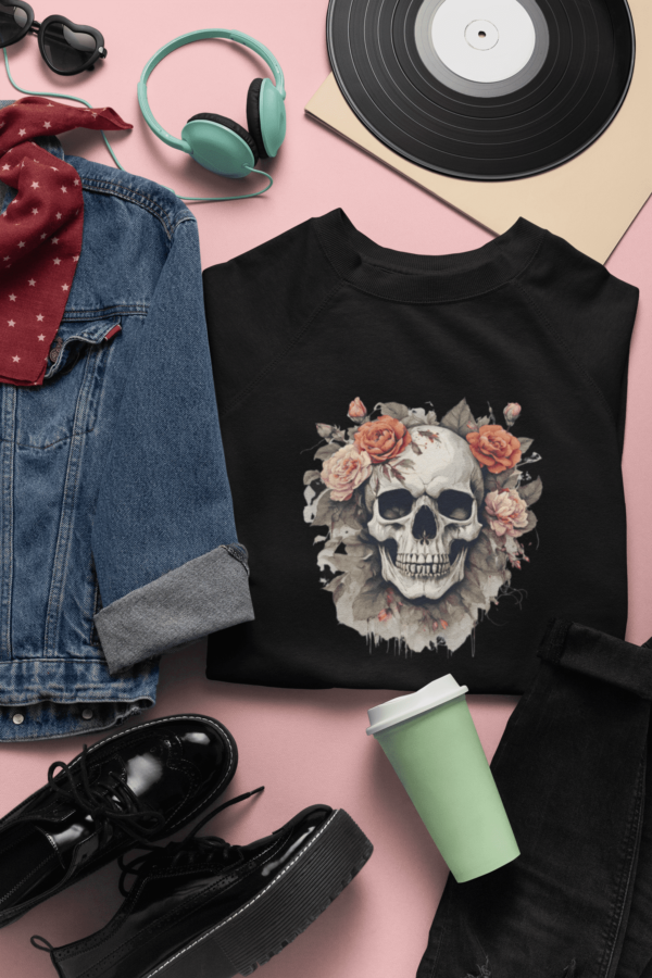 skull blossom sweatshirt