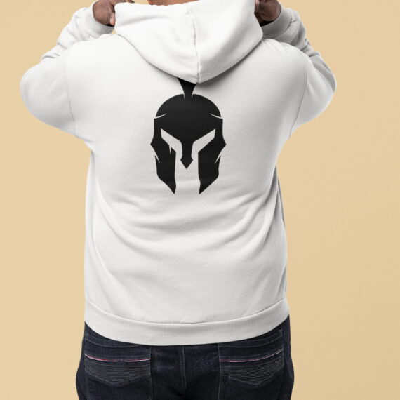 White Spartan Warrior Hoodie