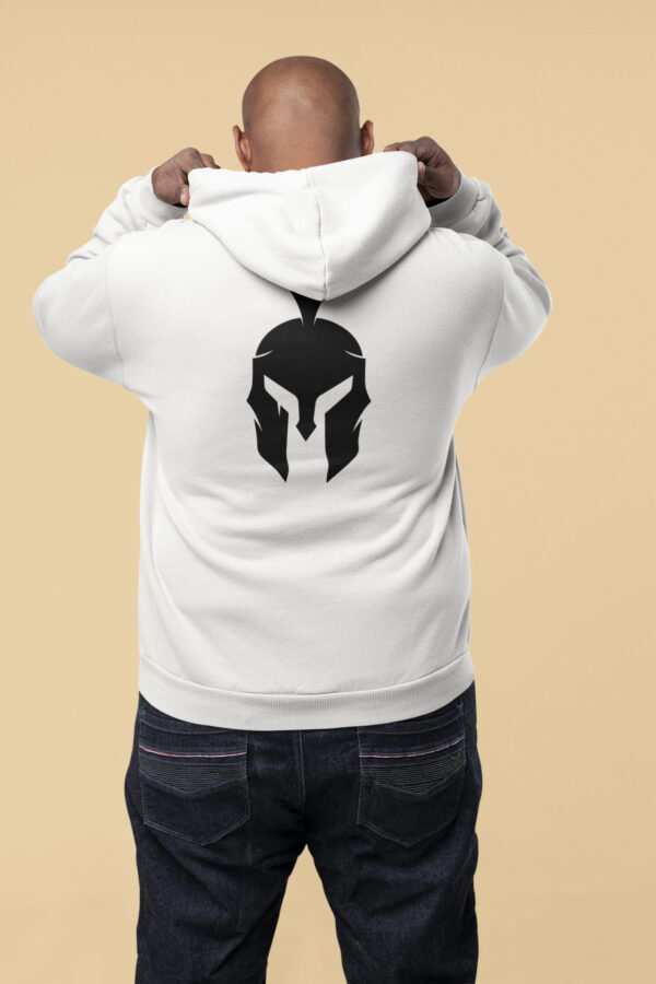 White Spartan Warrior Hoodie