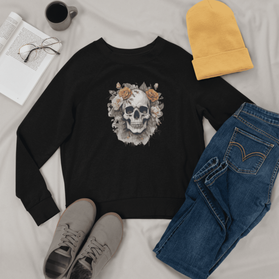 skull blossom sweatshirt