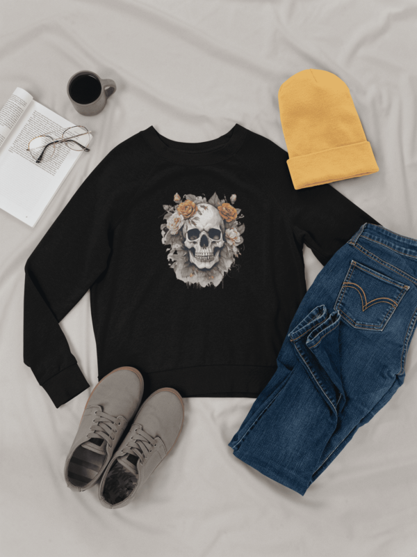 skull blossom sweatshirt